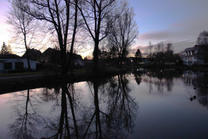 Abendstille am Mühlweiher Weihnachtejn 2015 Lightroom